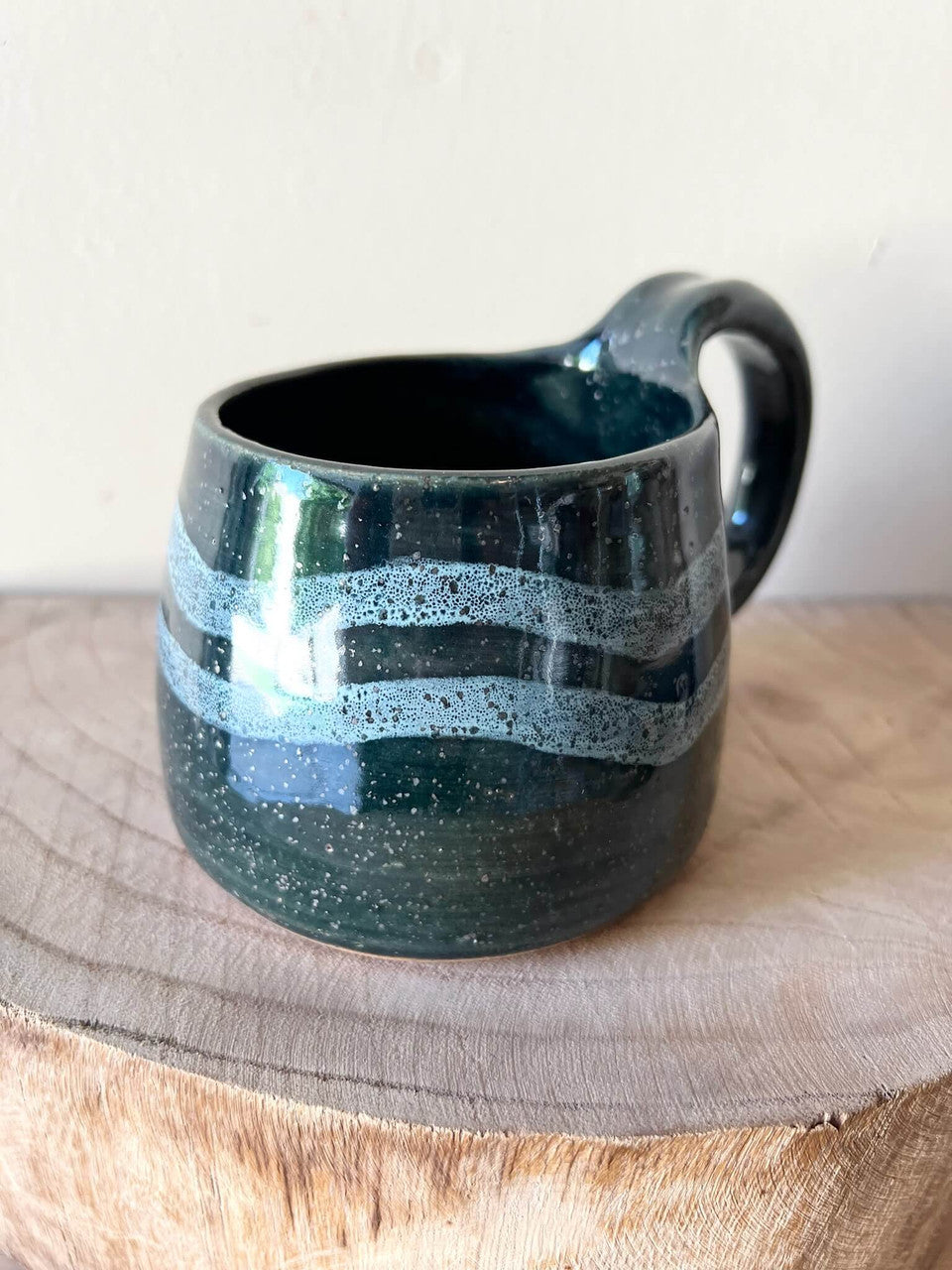 Blue Striped Mug by Fig Tree Pots