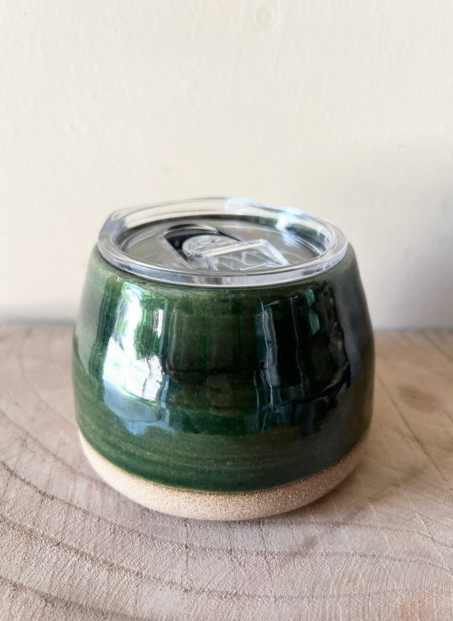 Dark Green Travel Cup by Fig Tree Pots