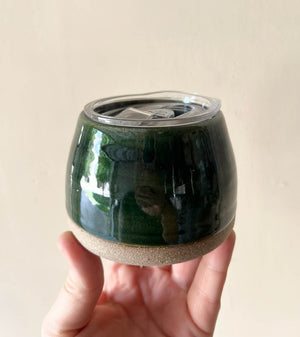 Dark Green Travel Cup by Fig Tree Pots