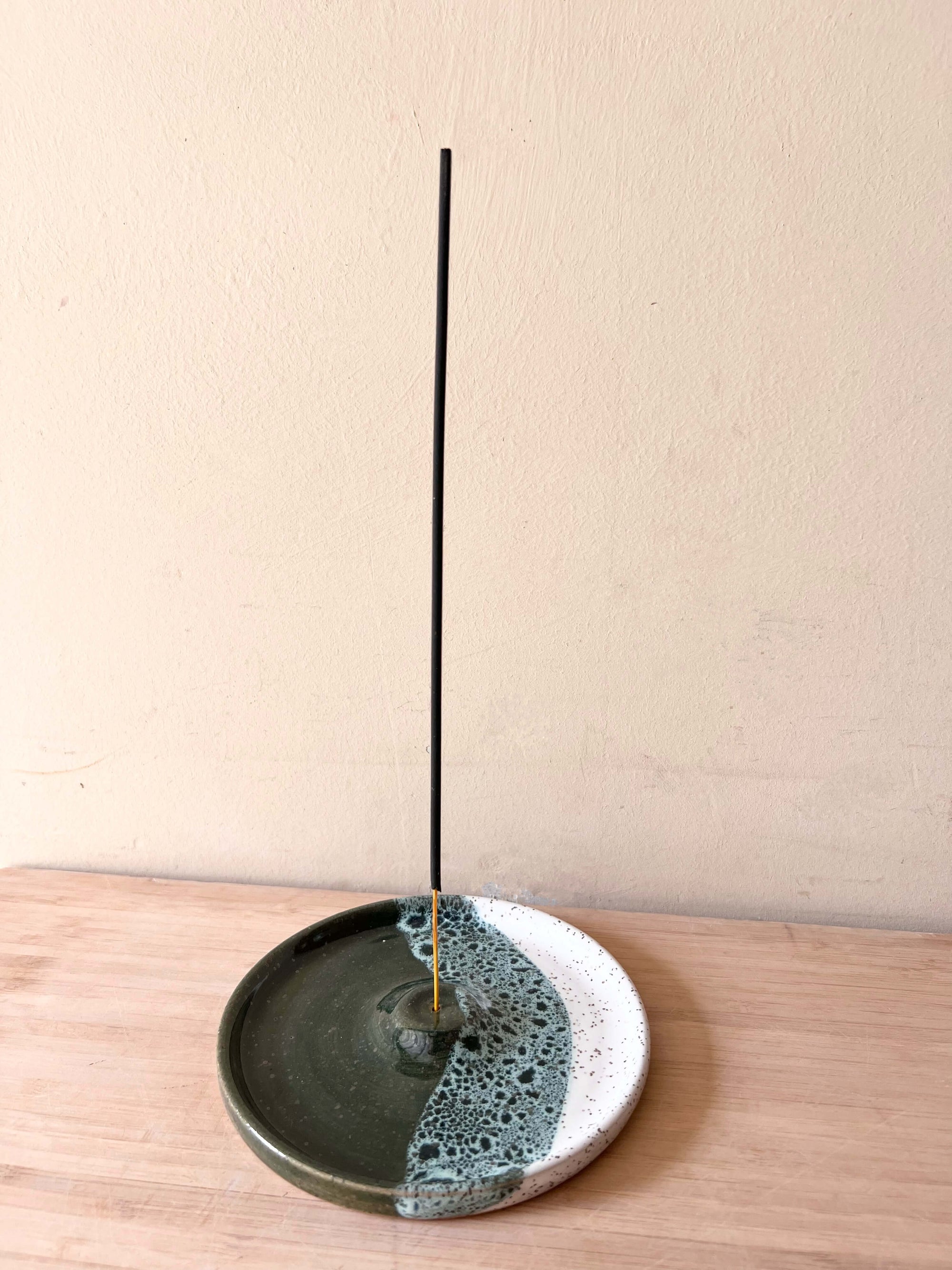 Green Moss Incense Holder by Fig Tree Pots