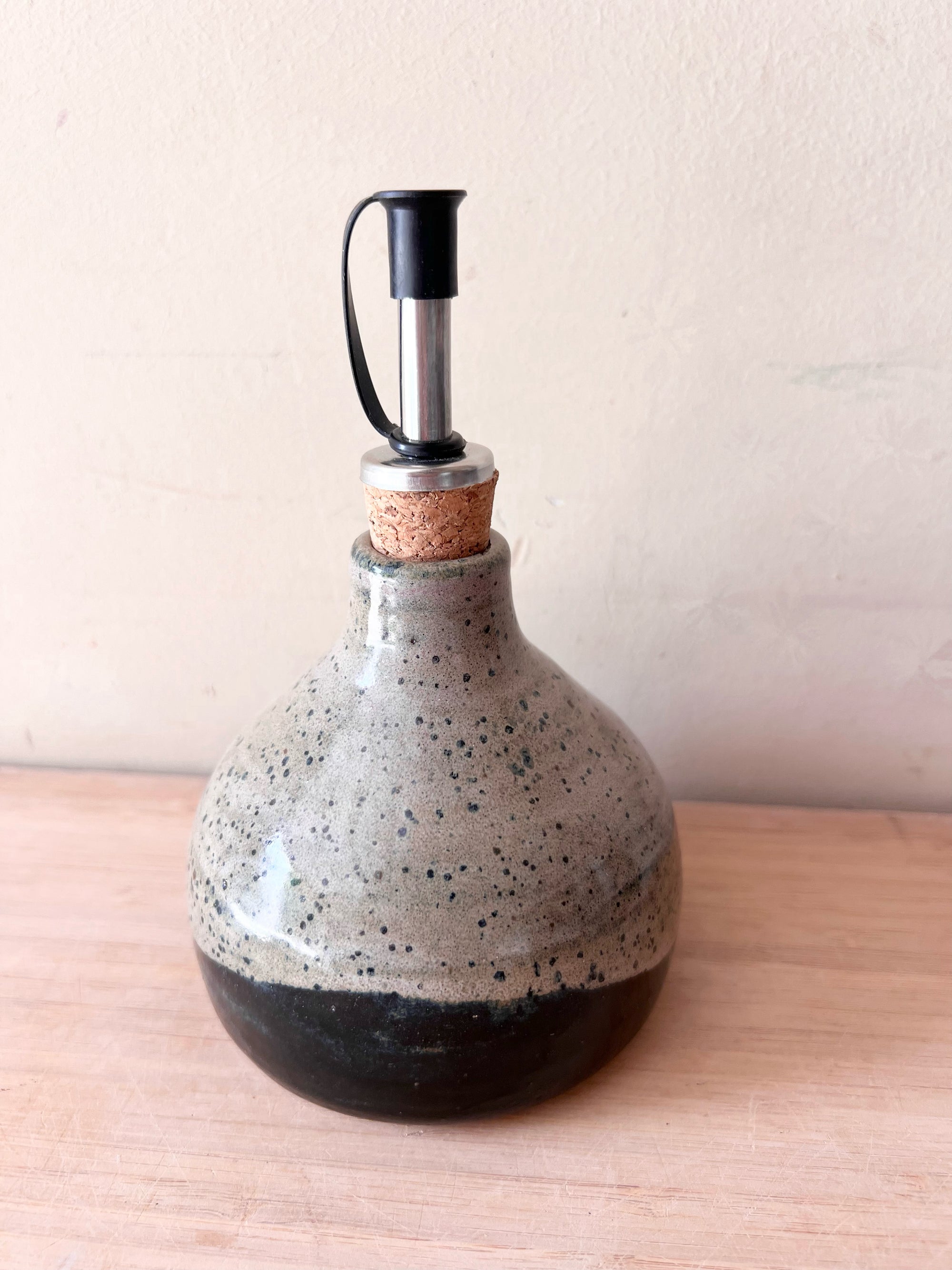 Midnight Speckled Oil Dispenser by Fig Tree Pots