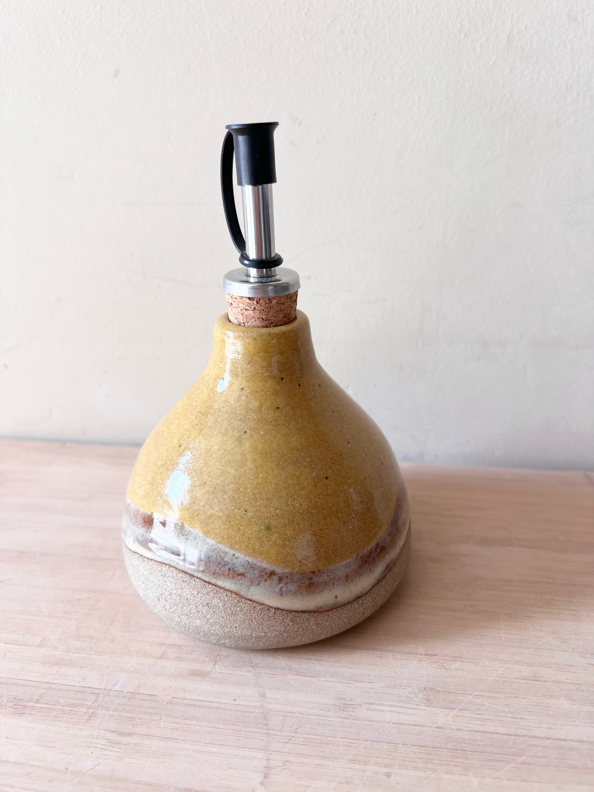 Mustard and Oak Oil Dispenser by Fig Tree Pots