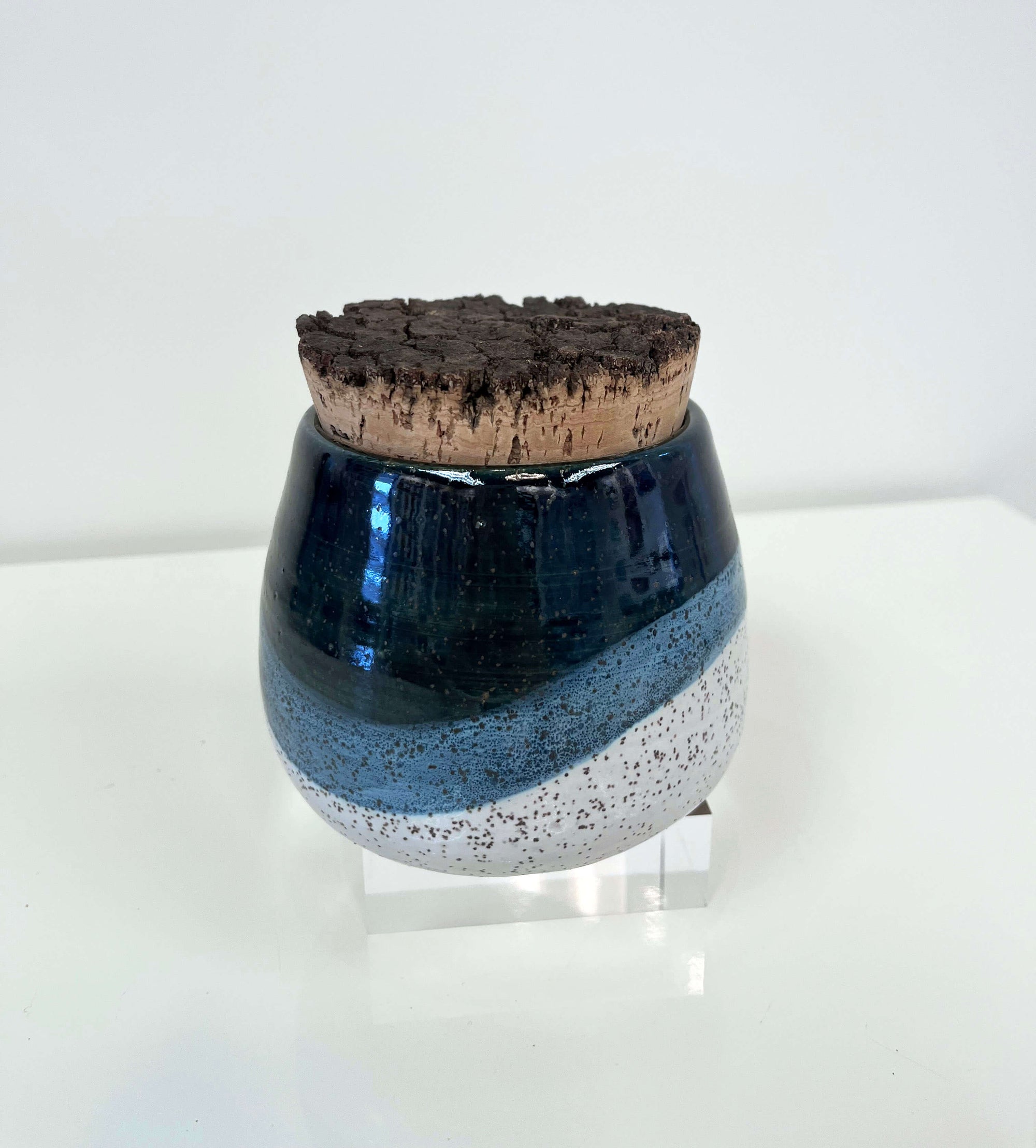 Small Wave Corked Vessel by Fig Tree Pots