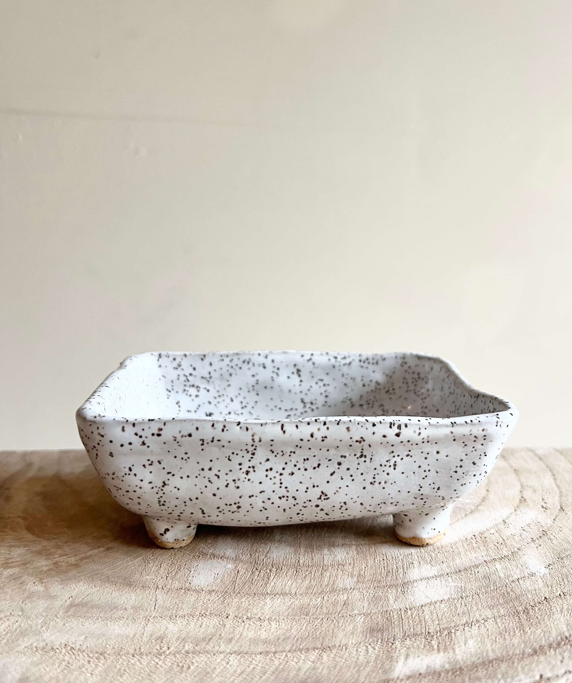 White Speckled Sponge Holder by Fig Tree Pots