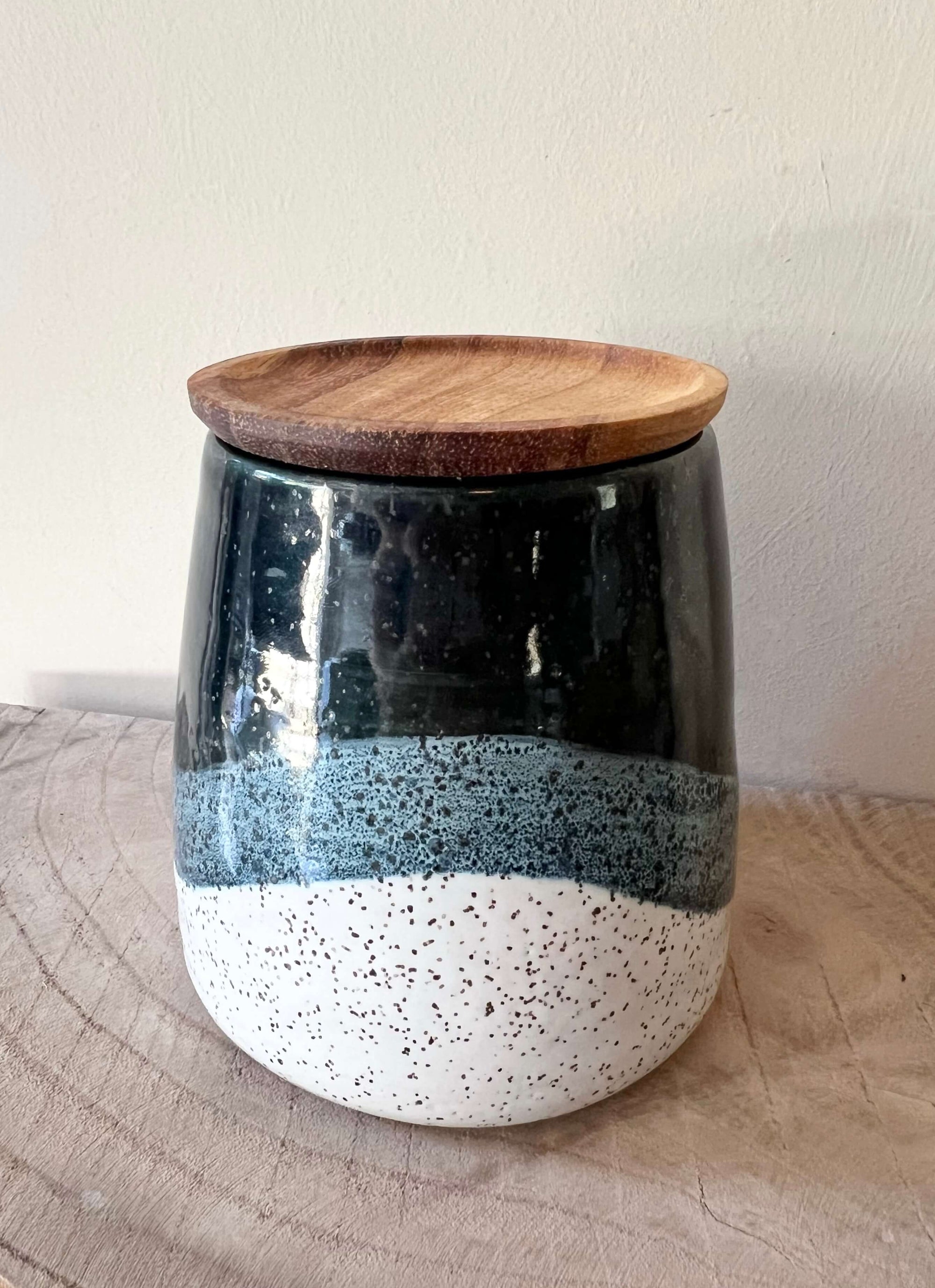 Wave Lidded Vessel by Fig Tree Pots