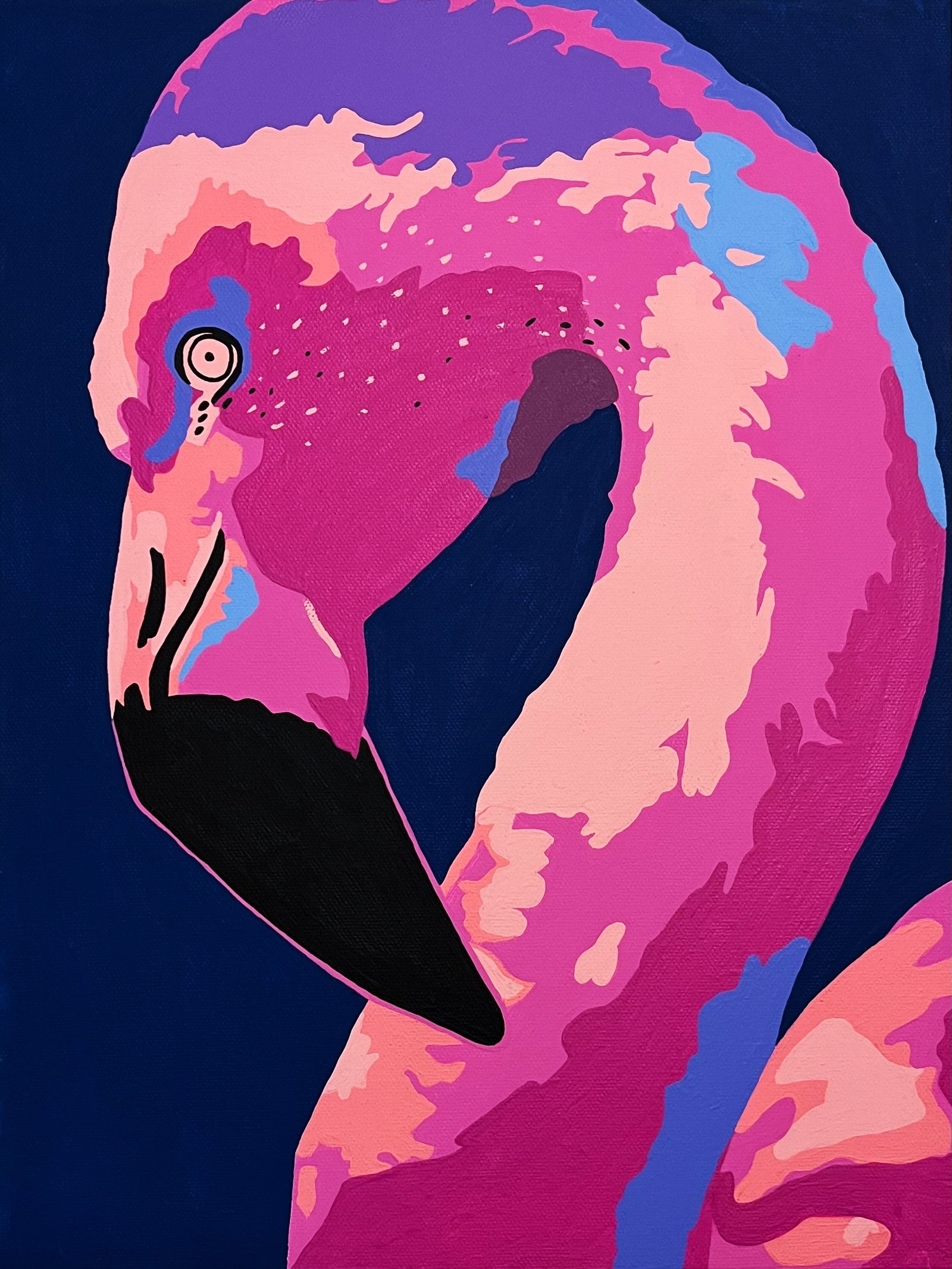 Flamingo Print by Laurel Chauvin