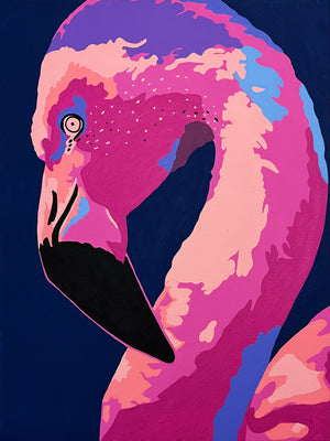 Flamingo Print by Laurel Chauvin