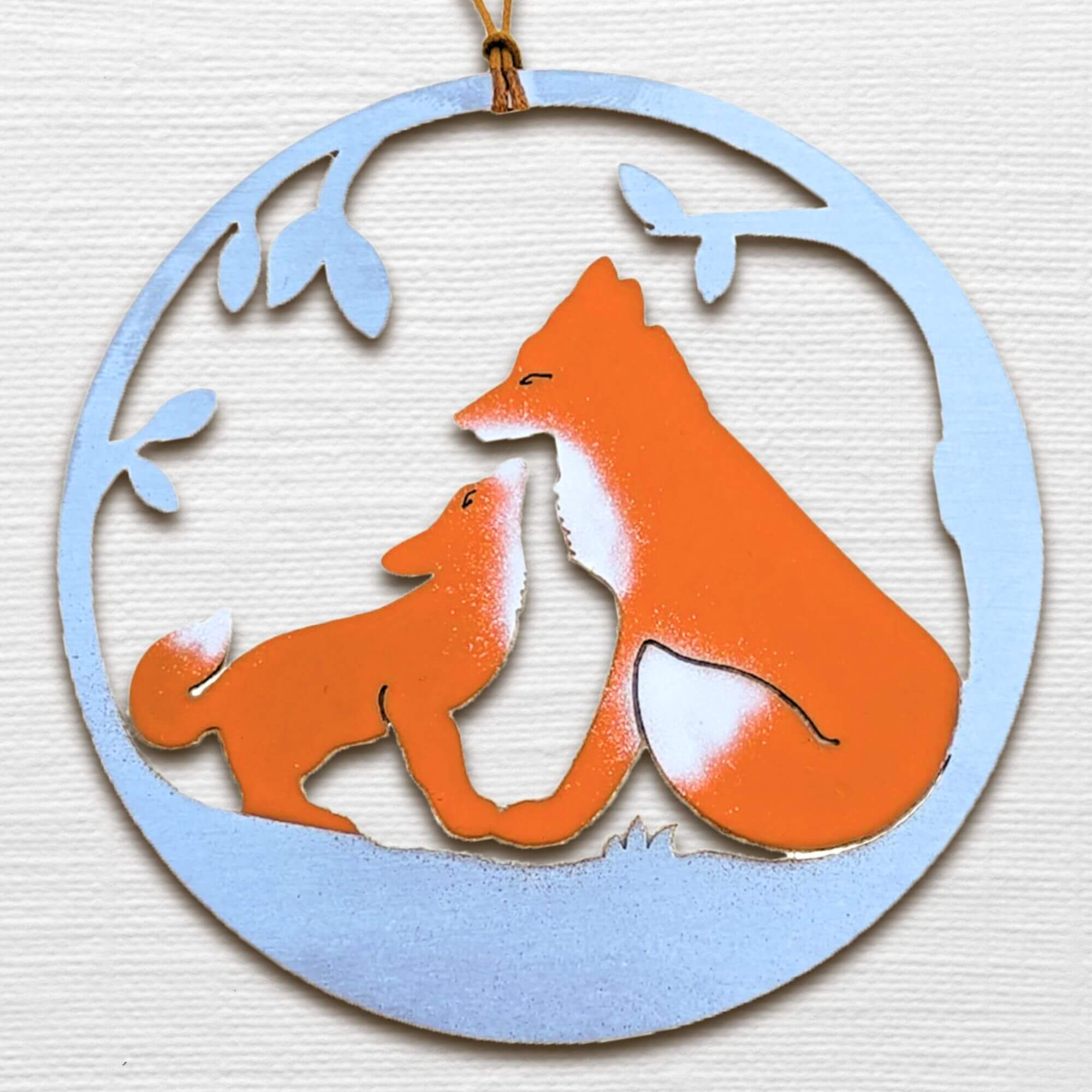 Thankful Card with Fox Ornament by Authenticaa