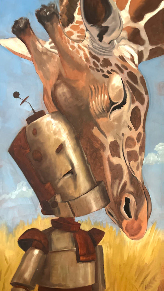 Gentle Giraffe Bot - Robots in Rowboats by Lauren Briere + Paper Print