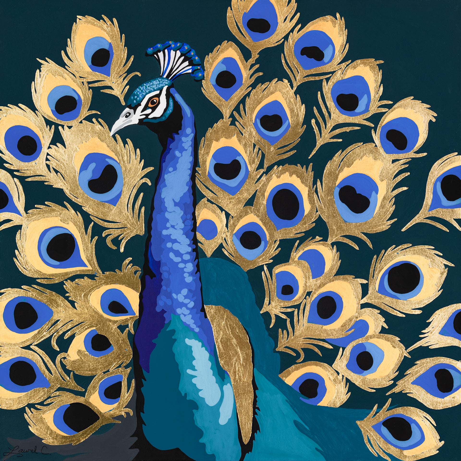 Golden Opulence Print by Laurel Chauvin