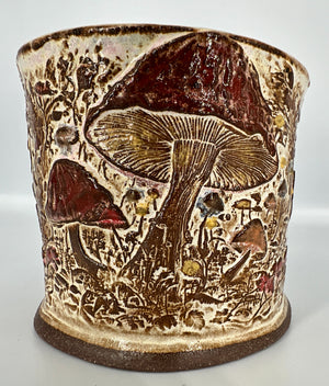 Colorful Mushroom Planter #2 by Hooting Buddha