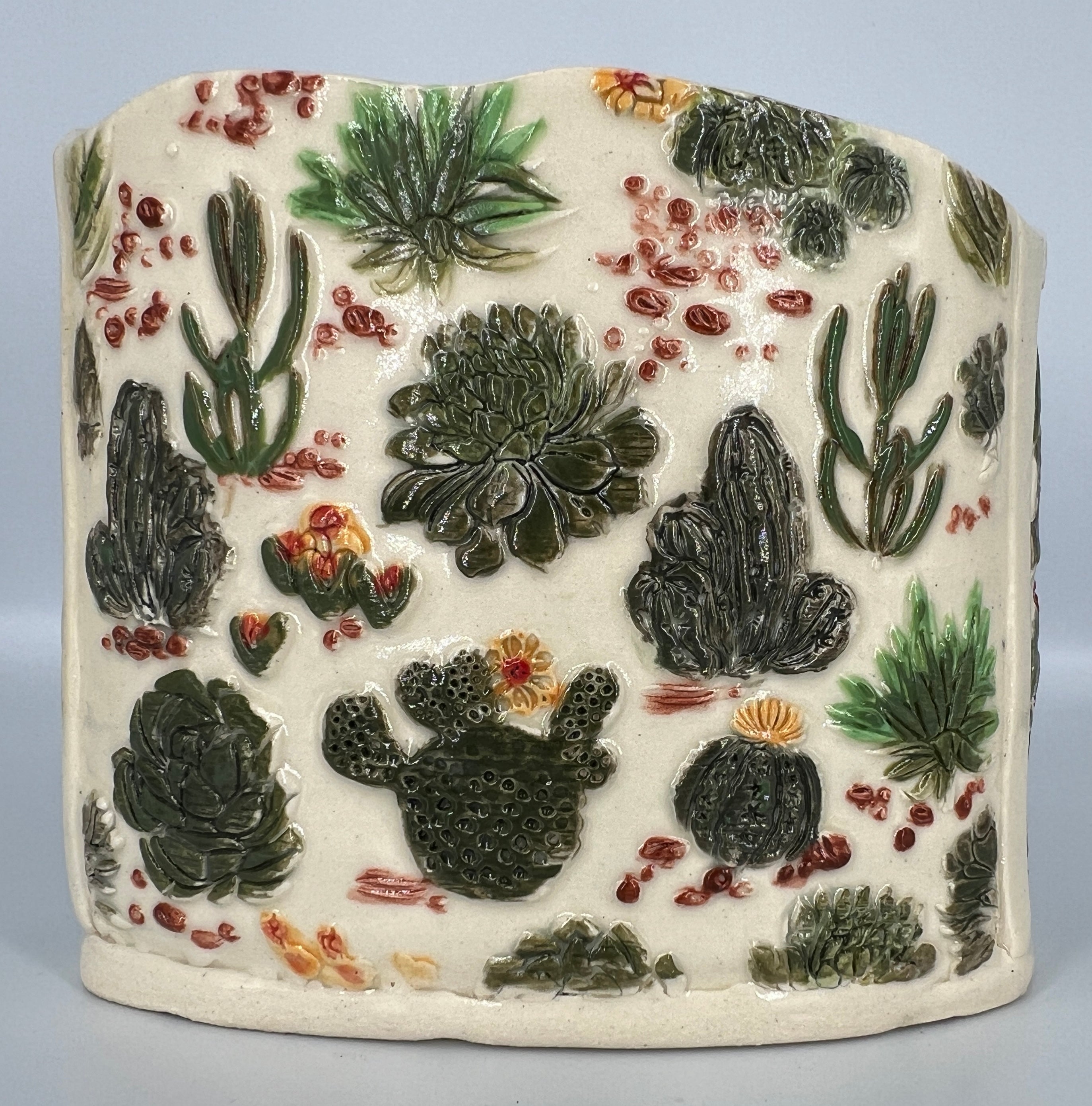 Colorful Cacti Planter by Hooting Buddha