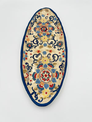 Oval Floral Tray by Hooting Buddha