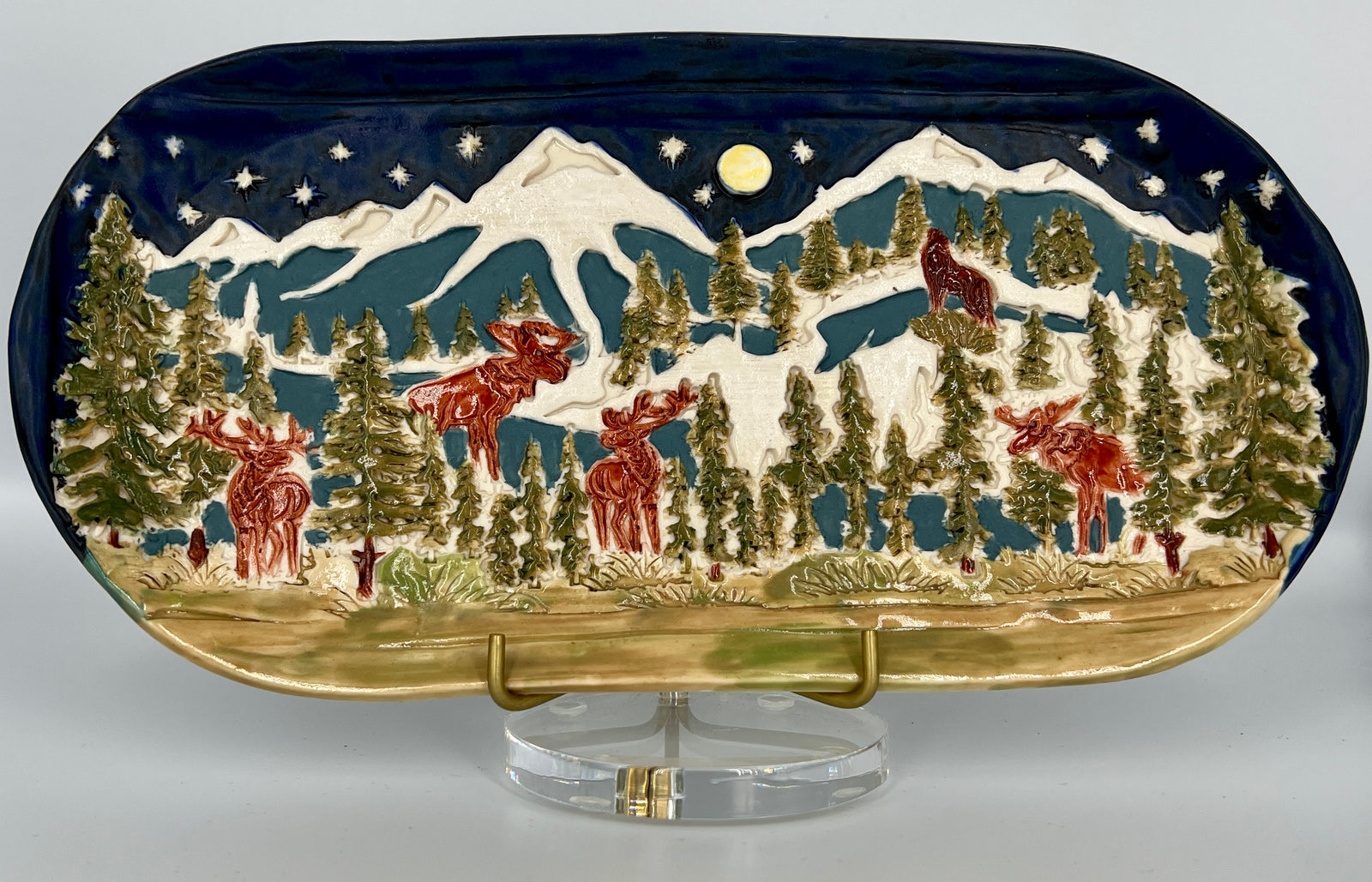Mountain Scene Tray by Hooting Buddha