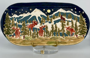 Mountain Scene Tray by Hooting Buddha