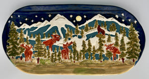 Mountain Scene Tray by Hooting Buddha