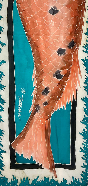 Green and Salmon Fish Banner by Natalie Wilson