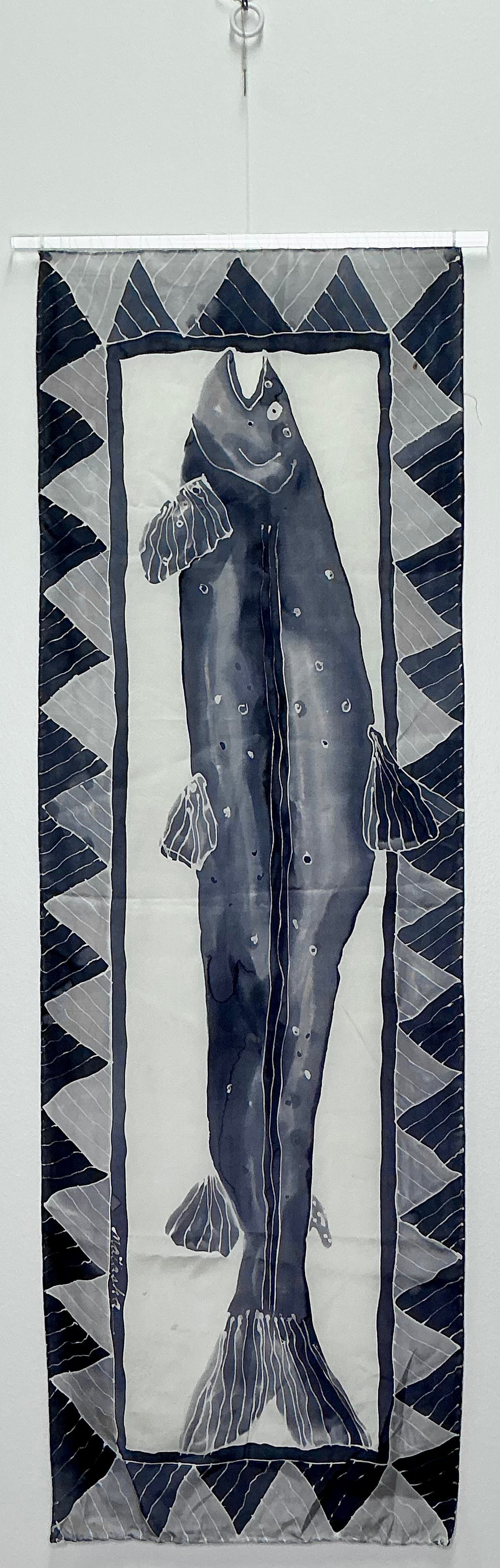 Black and White Fish Banner by Natalie Wilson