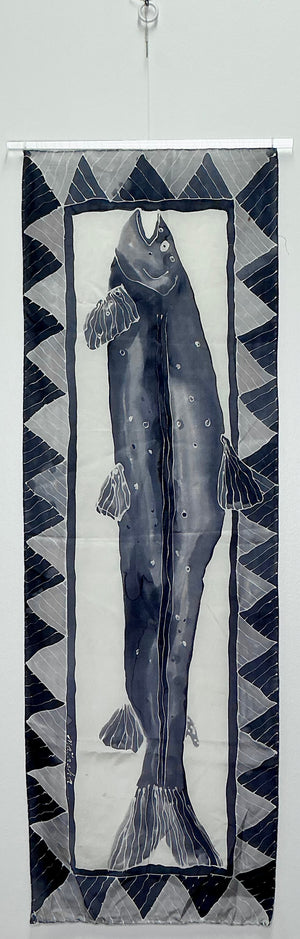 Black and White Fish Banner by Natalie Wilson