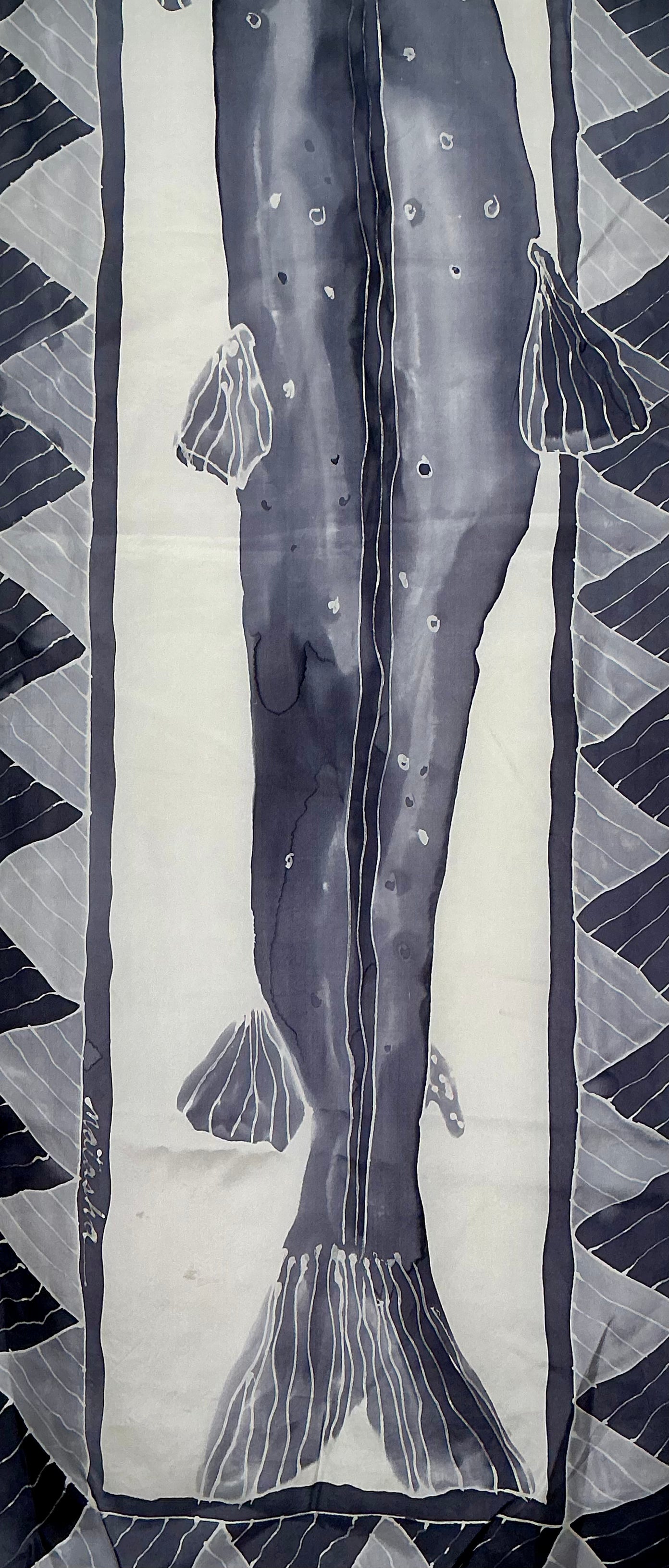 Black and White Fish Banner by Natalie Wilson