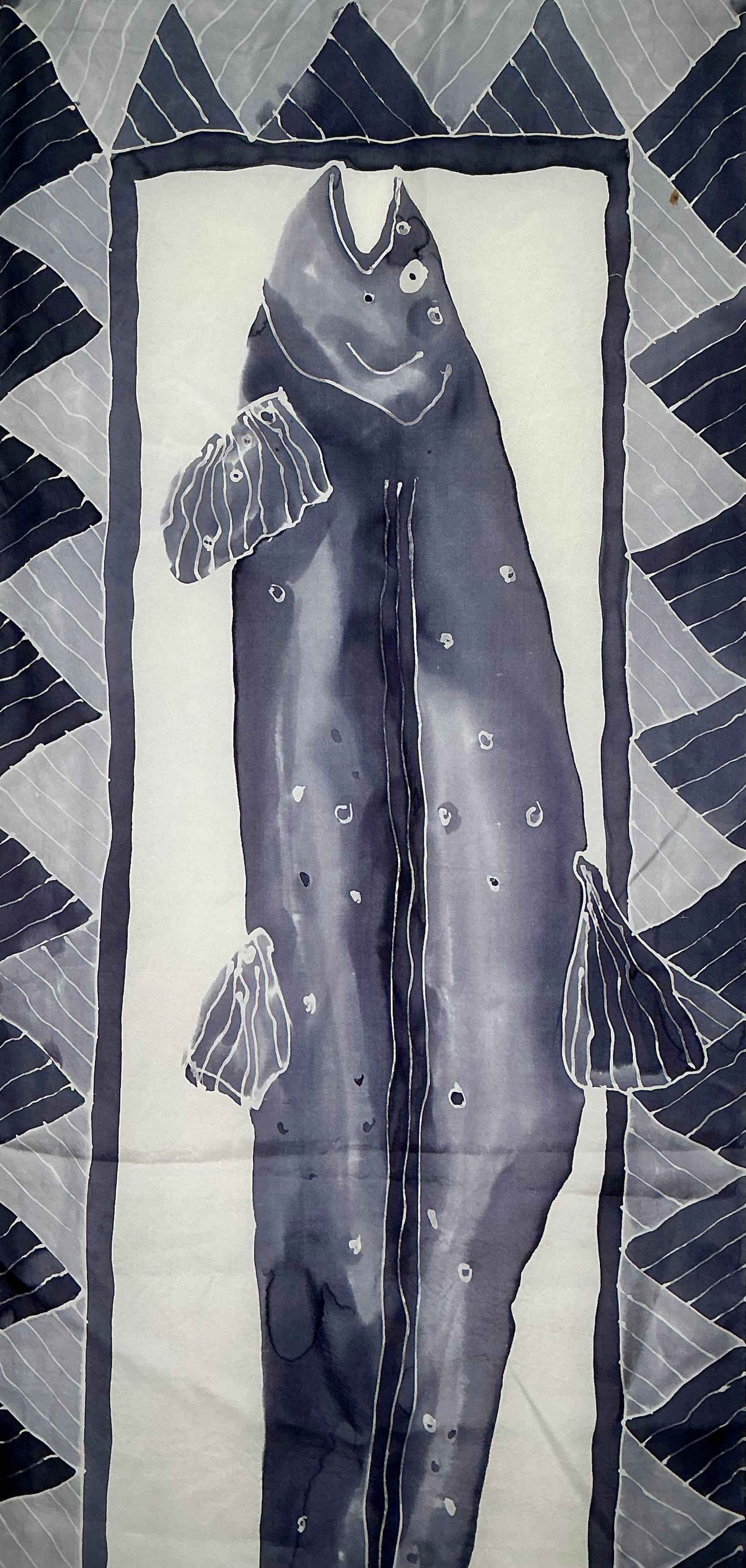 Black and White Fish Banner by Natalie Wilson