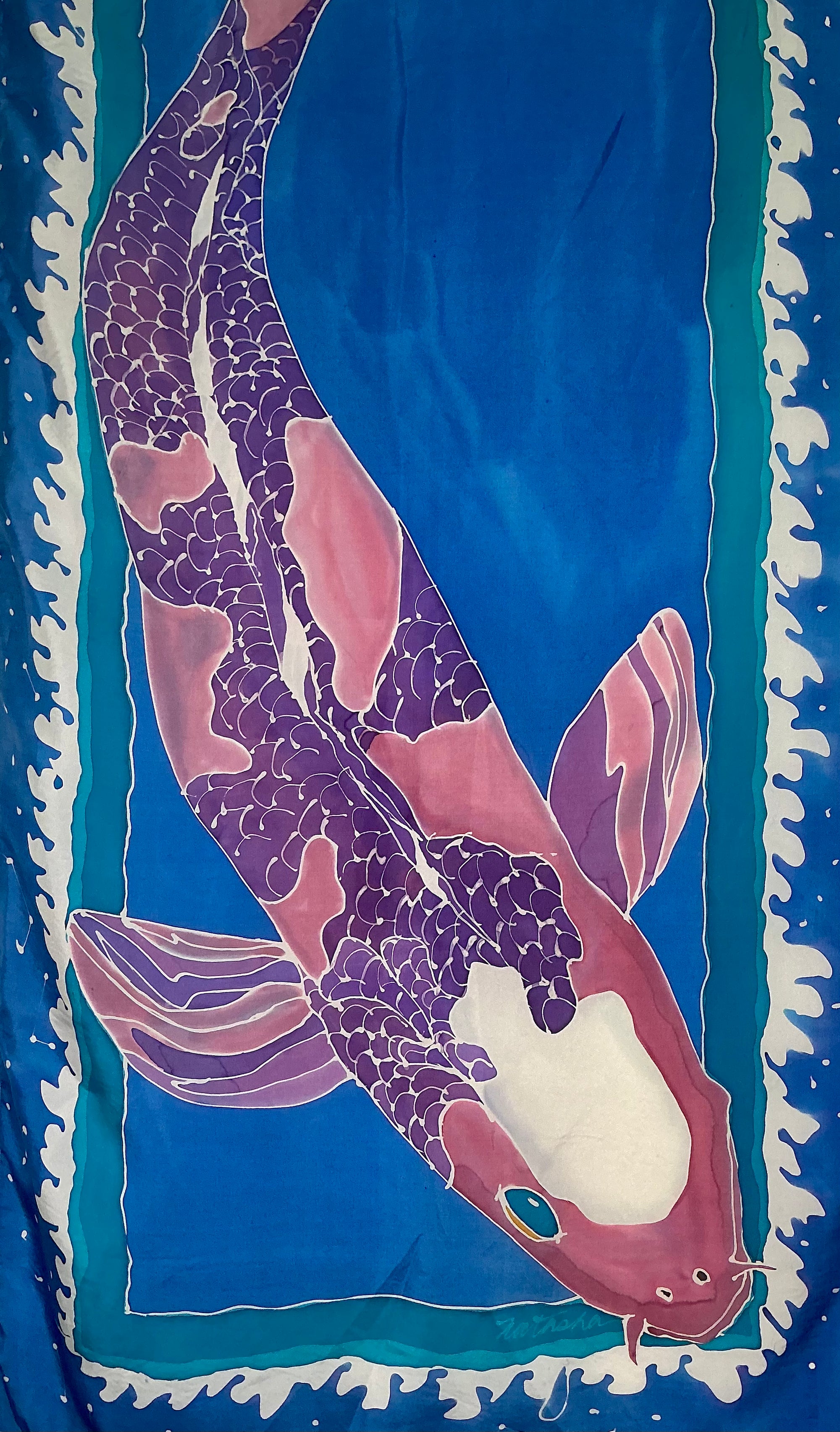 Blue and Purple Catfish Banner by Natalie Wilson