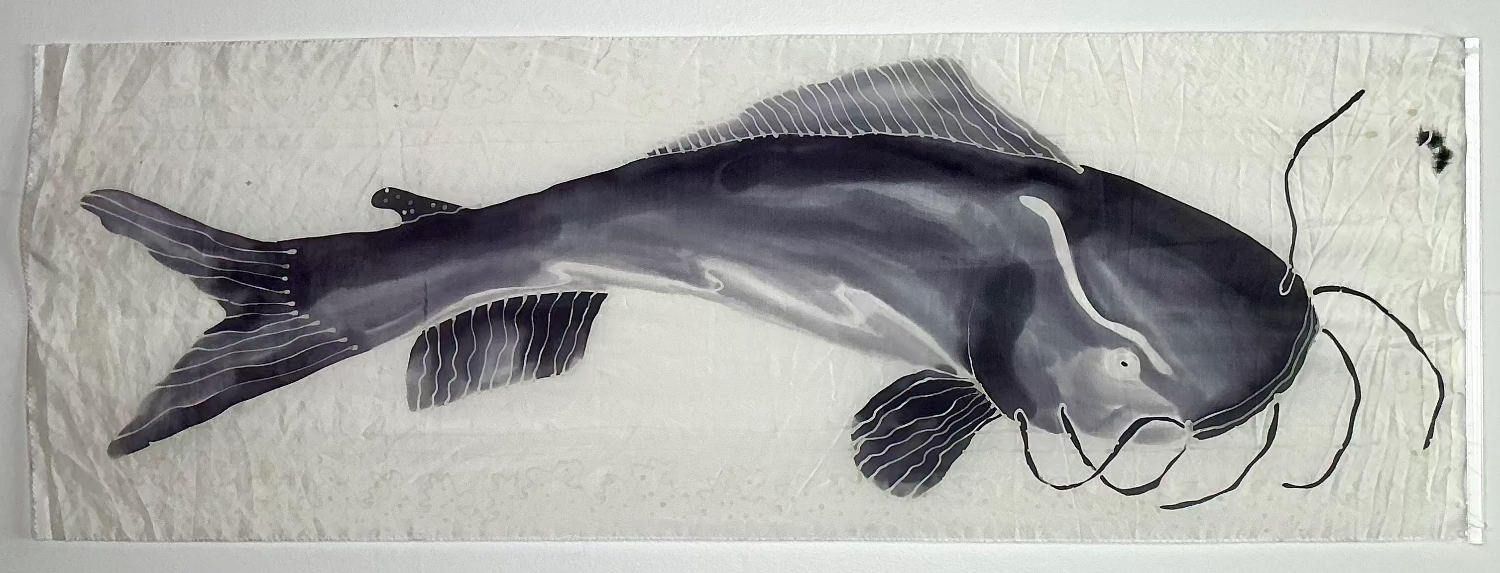 Black and White Catfish Banner by Natalie Wilson