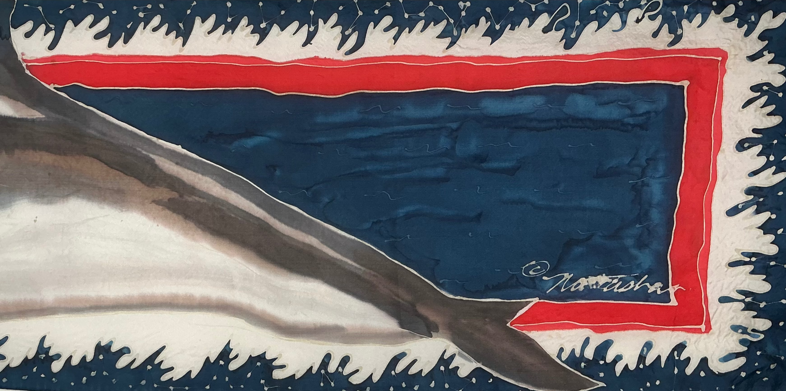 Red, White and Blue Orca Banner by Natalie Wilson