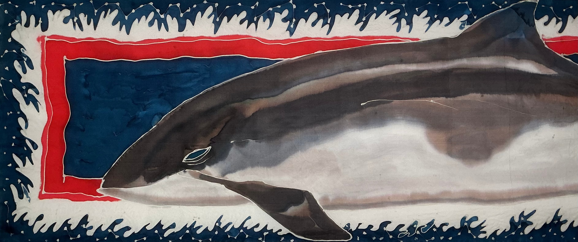 Red, White and Blue Orca Banner by Natalie Wilson