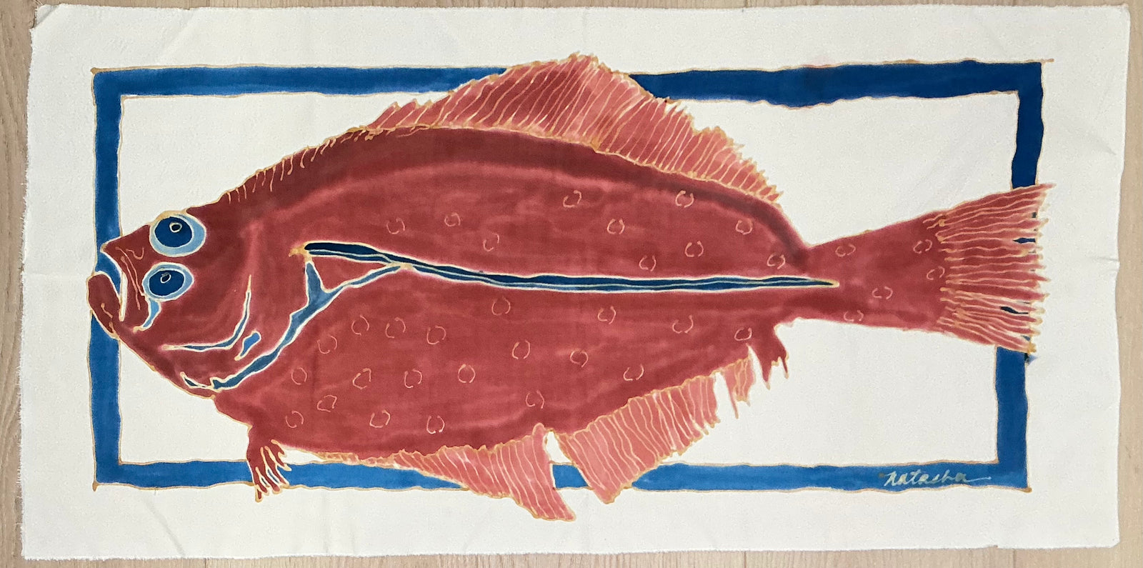 White Fish Scarf by Natalie Wilson