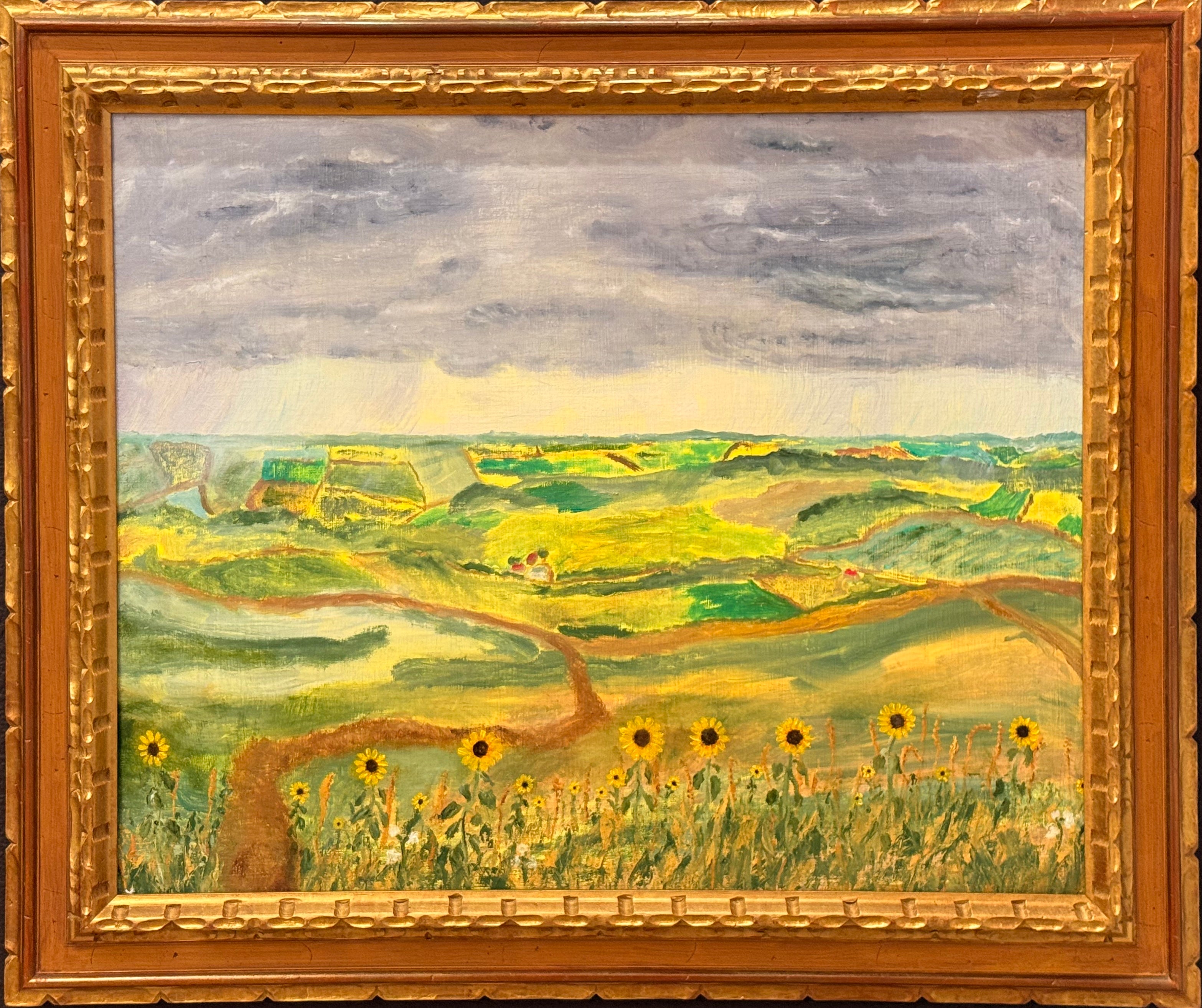 Grandparent’s Ranch with Sunflowers by Ricardo Zamora