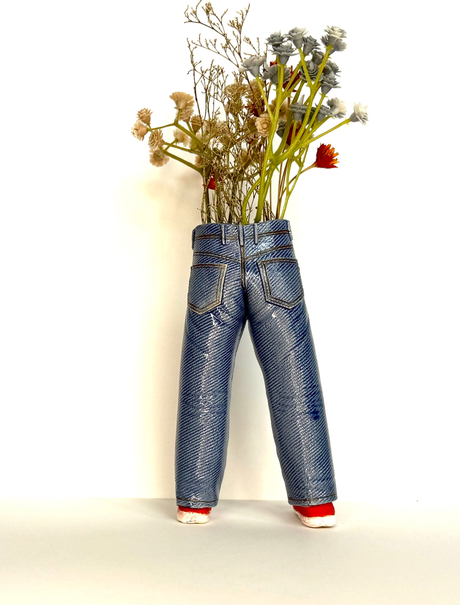 Walkabout Jeans with Red Converse by Pamela Gross - Abby