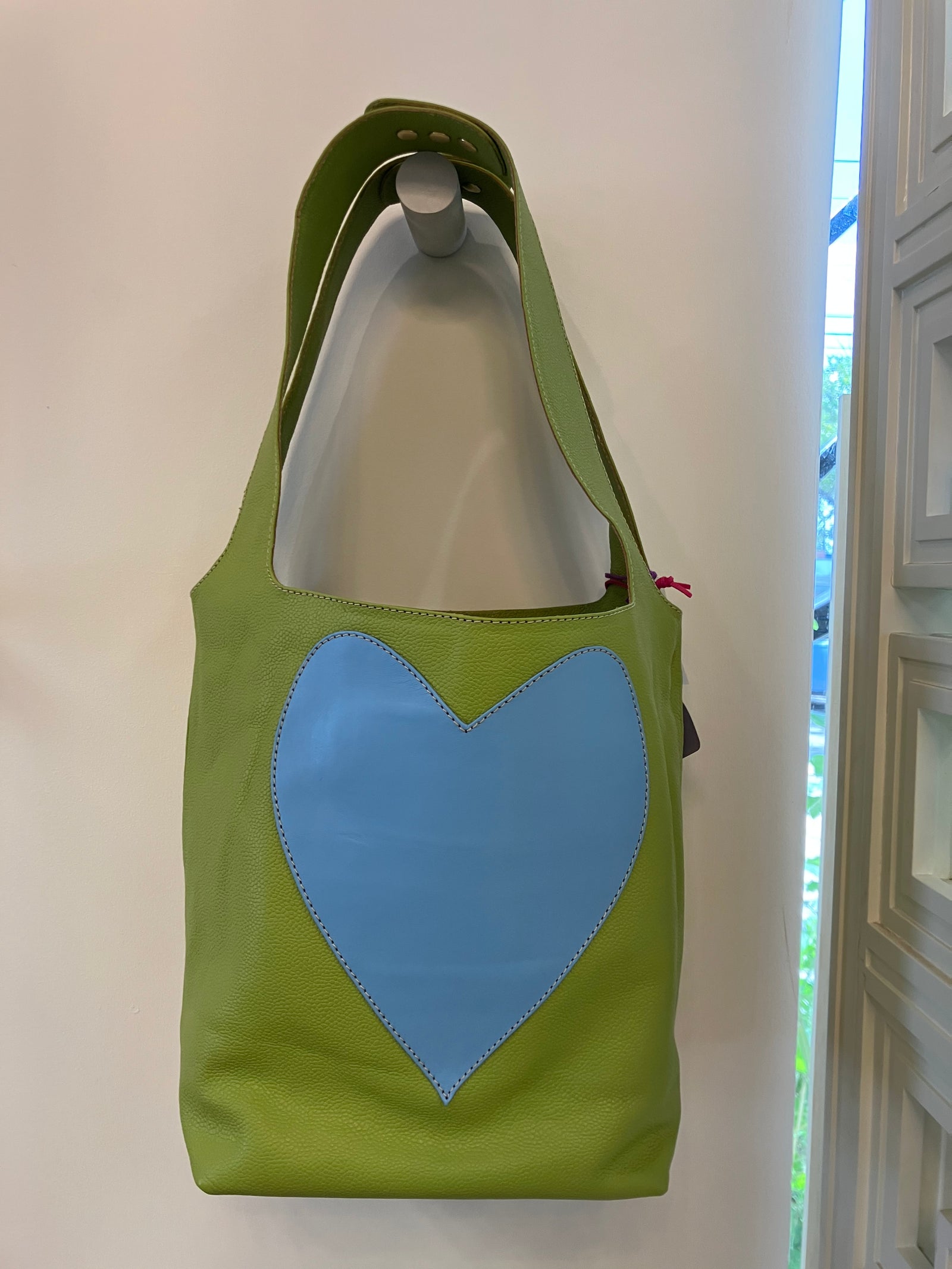 Working Girl Tote by design Girls World - Green + Blue