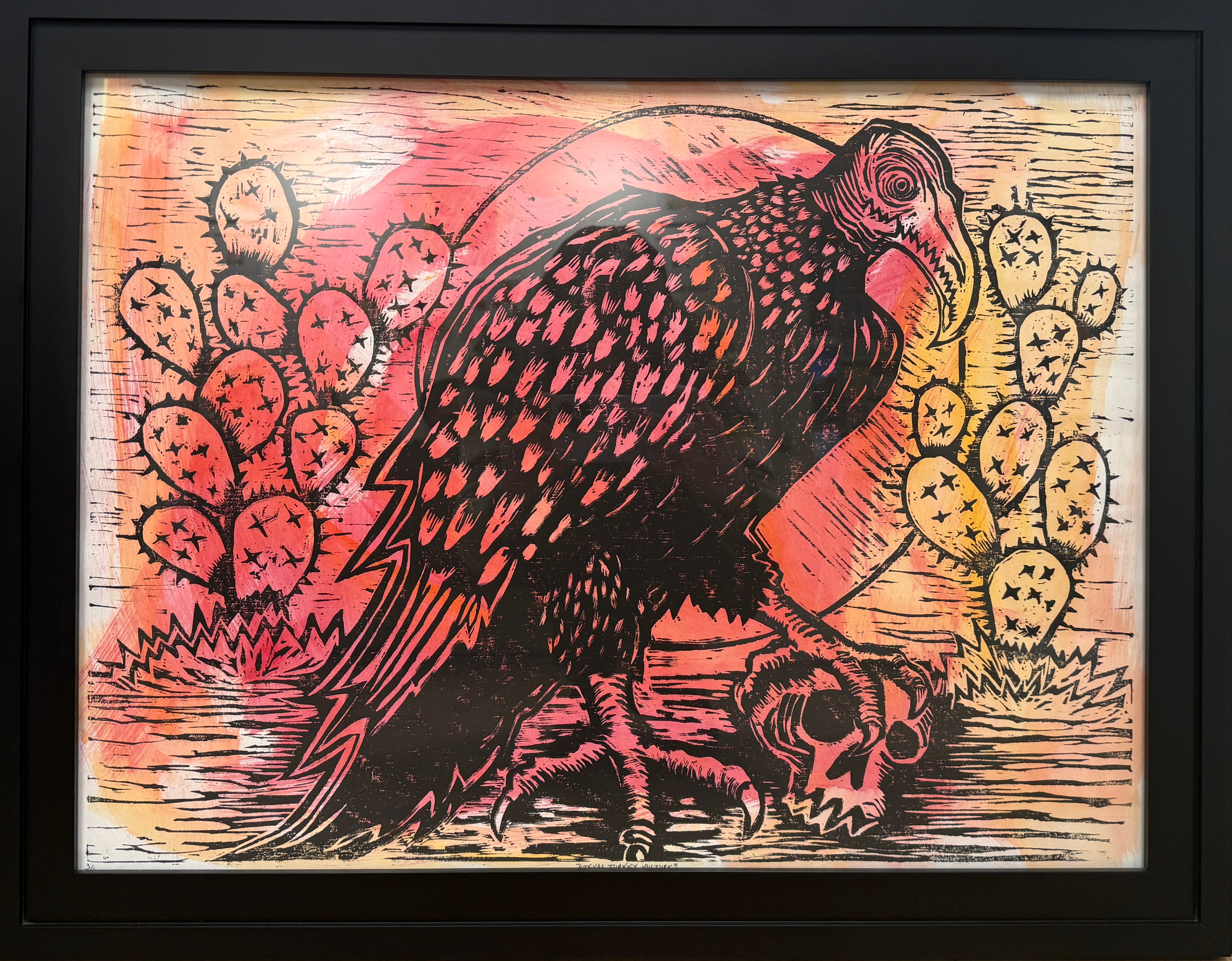 Texas Turkey Vulture Framed Print by Brunky Art