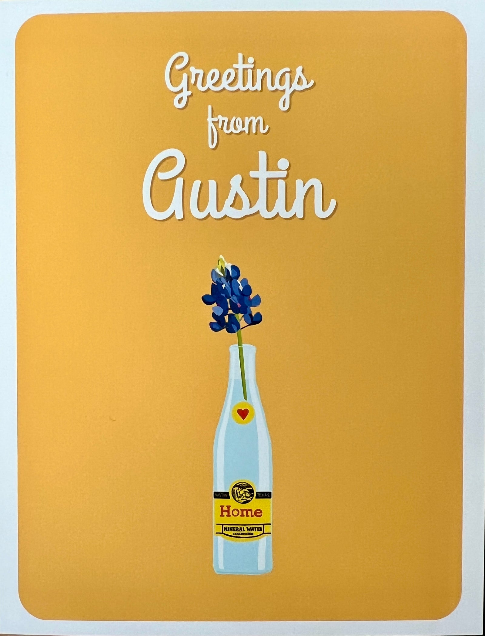 Greetings From Austin Greeting Card by Jen L Designs