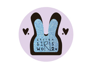 Bunny Ears Box Handbag by design Girls World - Hide + Navy