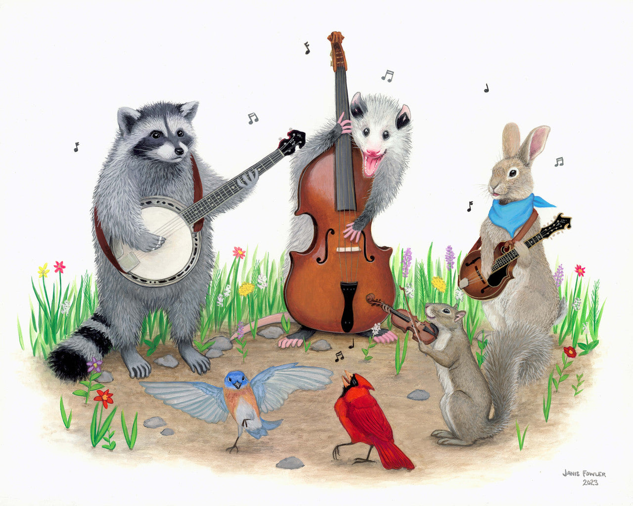 Animal Jam Band Print by Janis Fowler