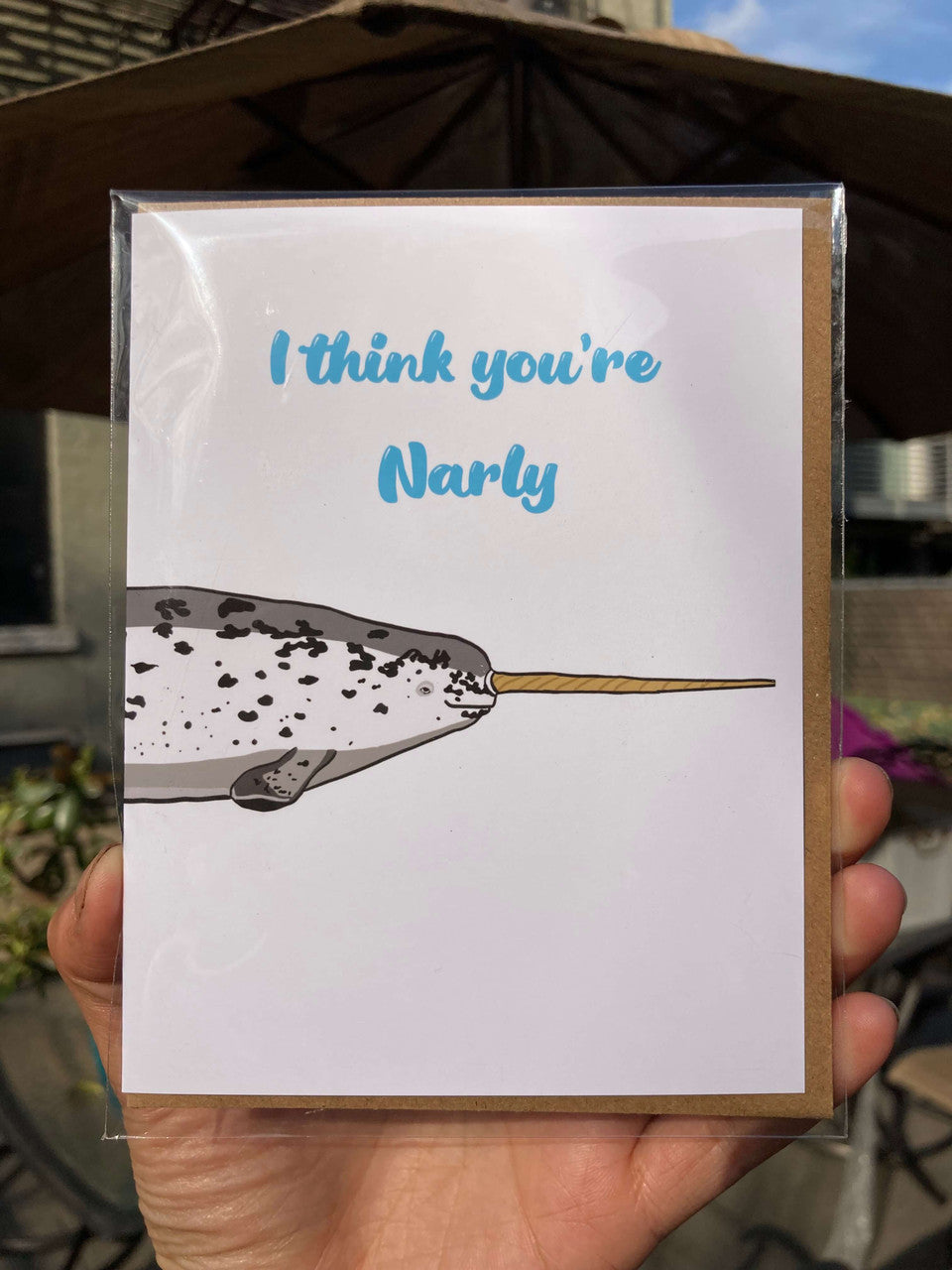 I Think You're Narly Greeting Card by Jenn L Designs