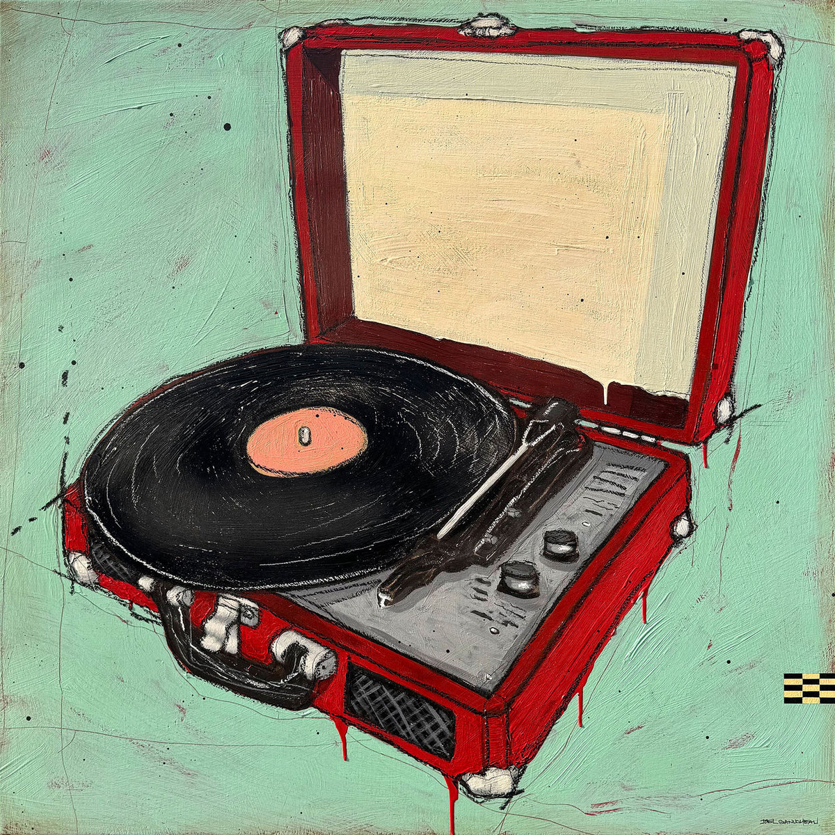 Vinyl Days Canvas Print by Joel Ganucheau