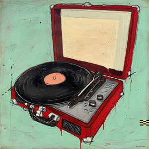 Vinyl Days Print by Joel Ganucheau + 8"x8" Paper