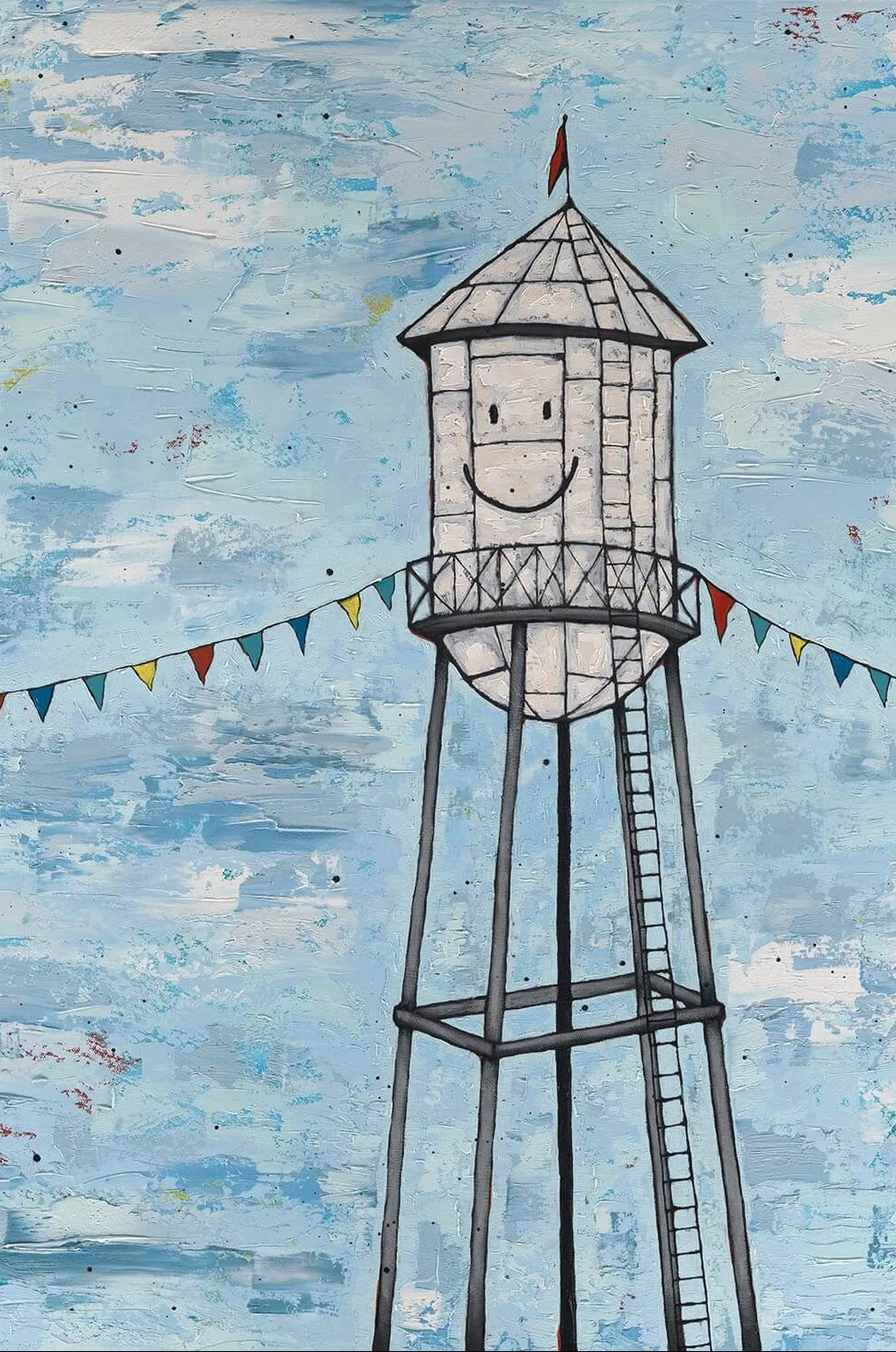 Happy Tower Print by Joel Ganucheau