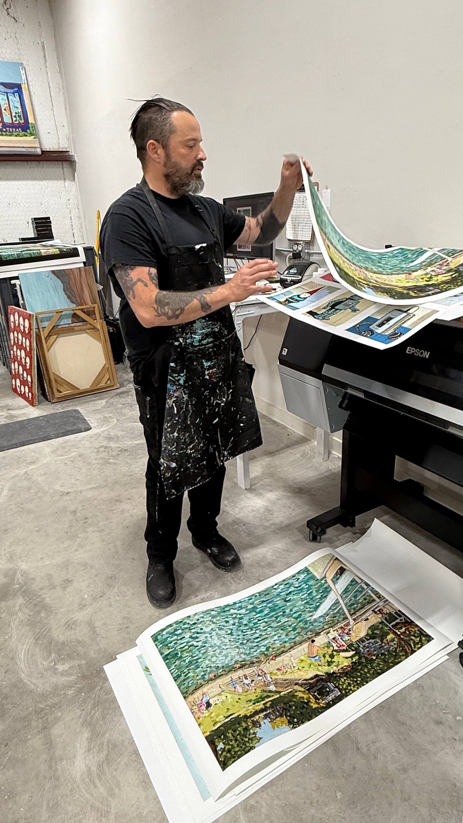 Vinyl Days Print by Joel Ganucheau + 8"x8" Paper