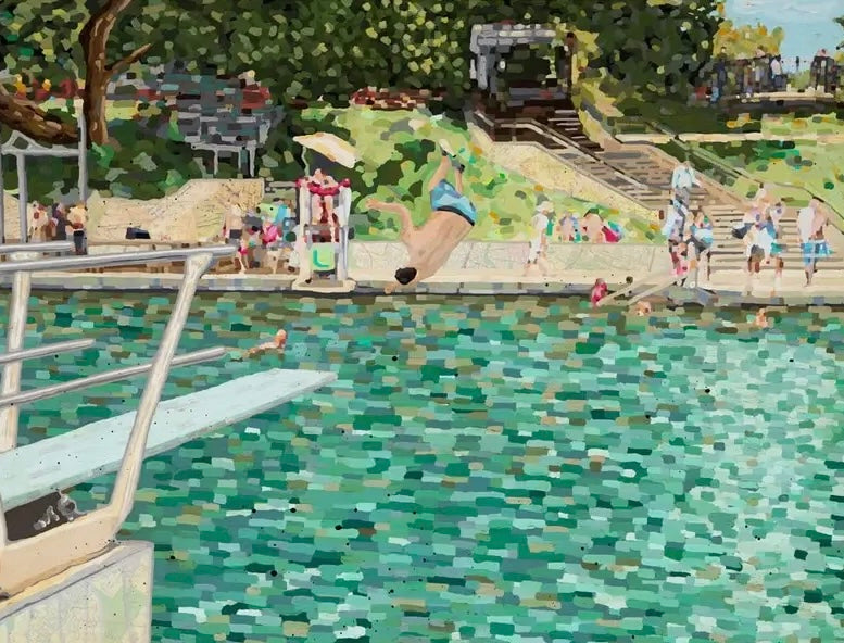 Barton Springs Print by Joel Ganucheau + Paper