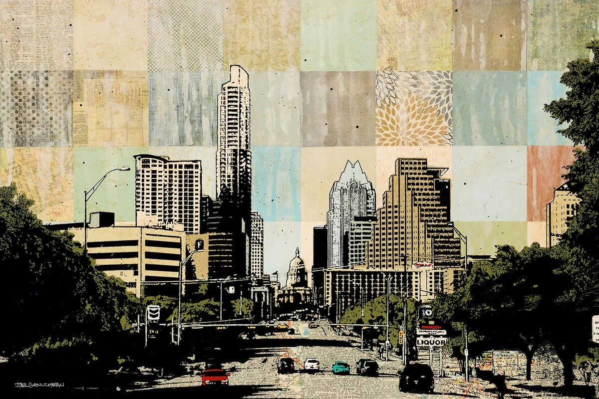Congress Avenue 1 Print by Joel Ganucheau + 11"x14" Paper