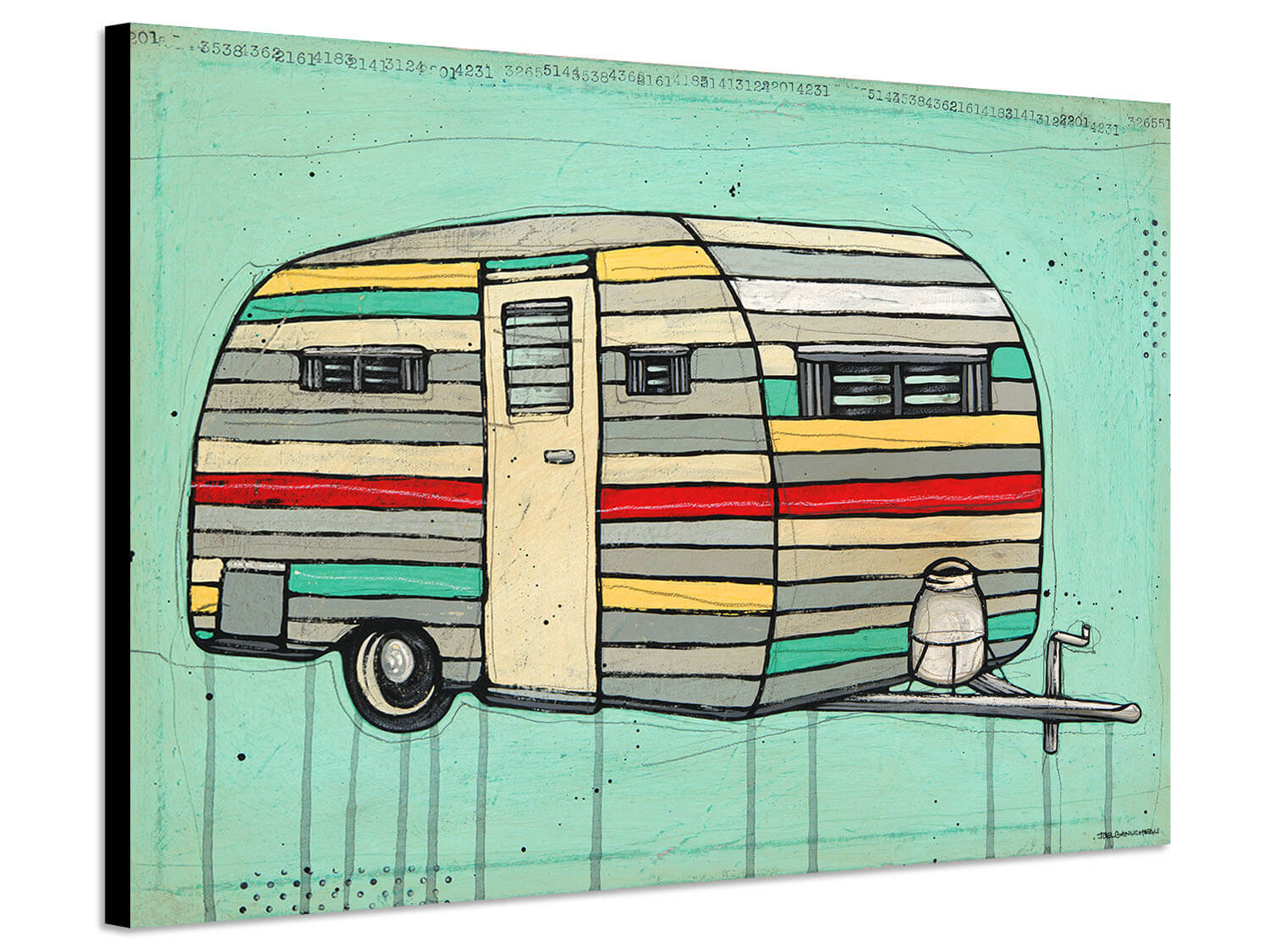 Happy Camper 2 Canvas Print by Joel Ganucheau + 9"x12"