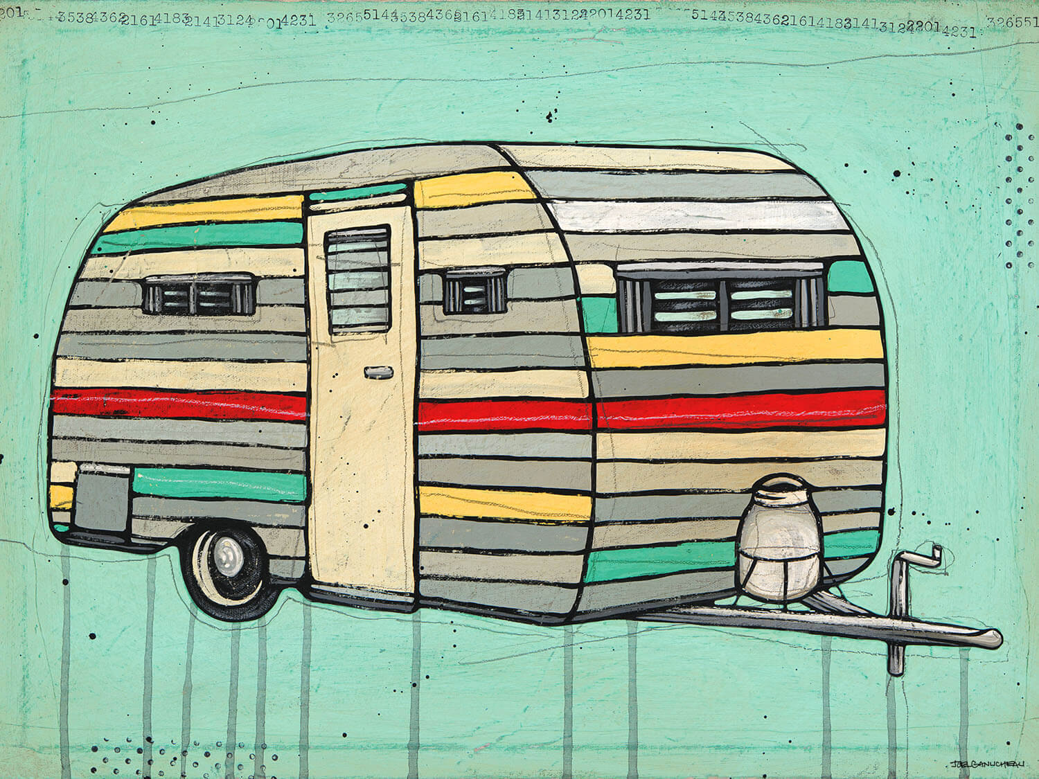 Happy Camper 2 Canvas Print by Joel Ganucheau + 9"x12"