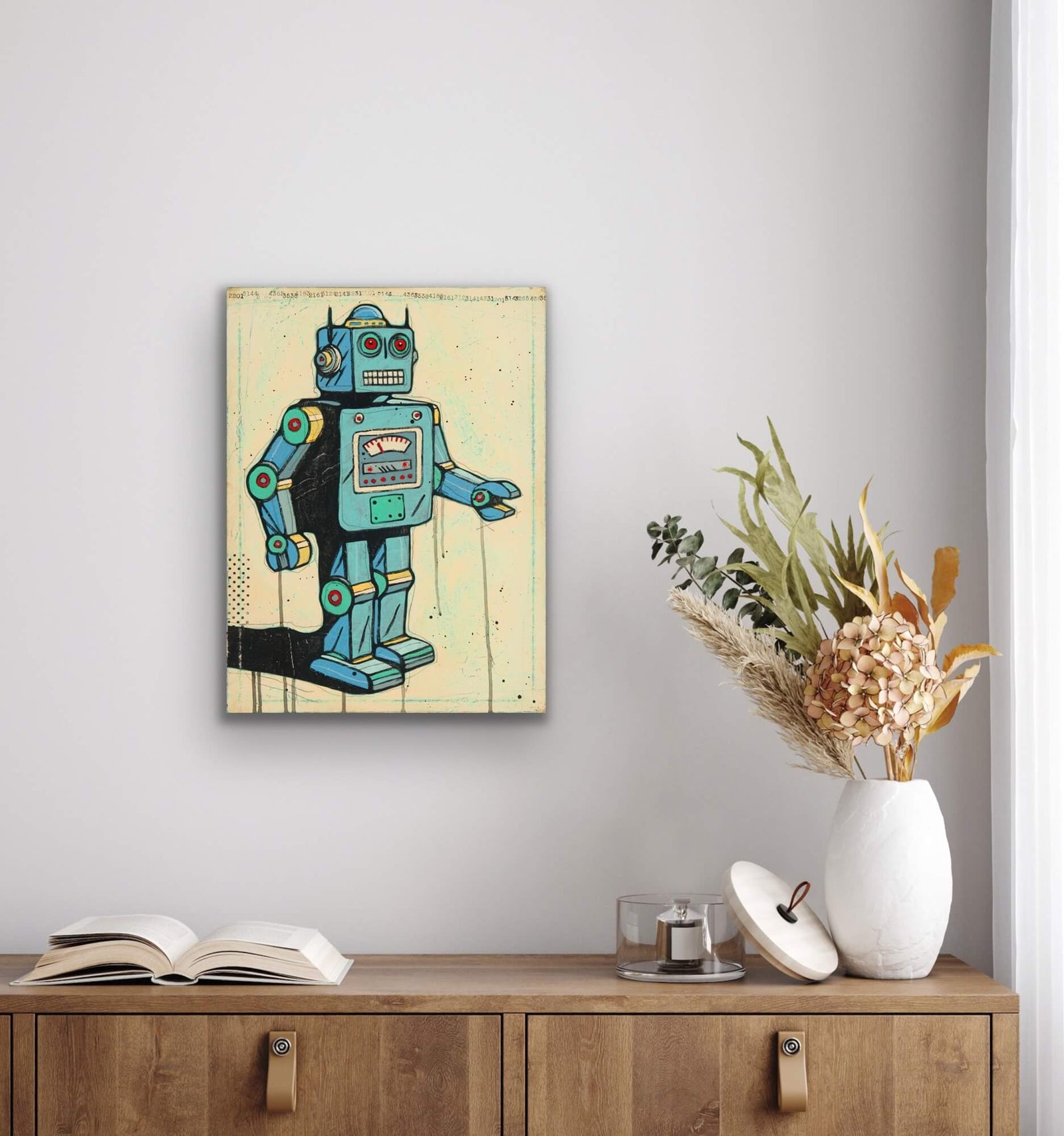Robots Have Anxiety Too Print by Joel Ganucheau + 23"X15"