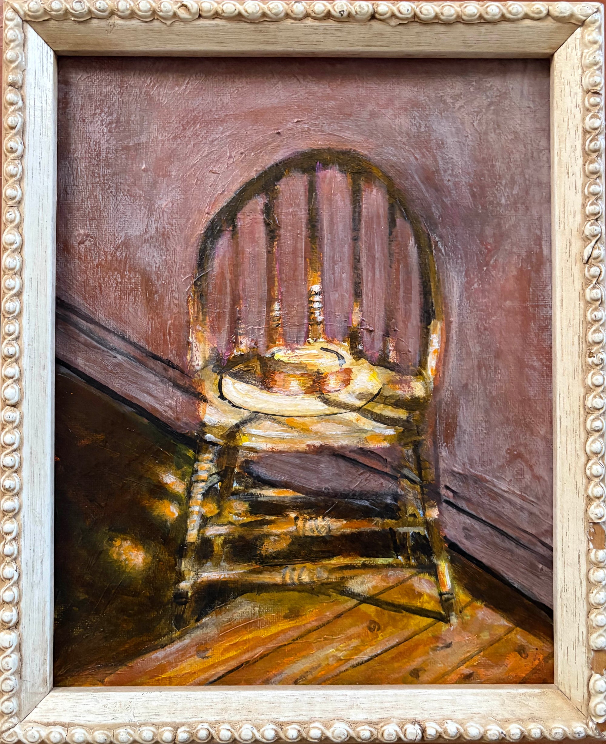 Straw Hat On A Chair by John Donofrio