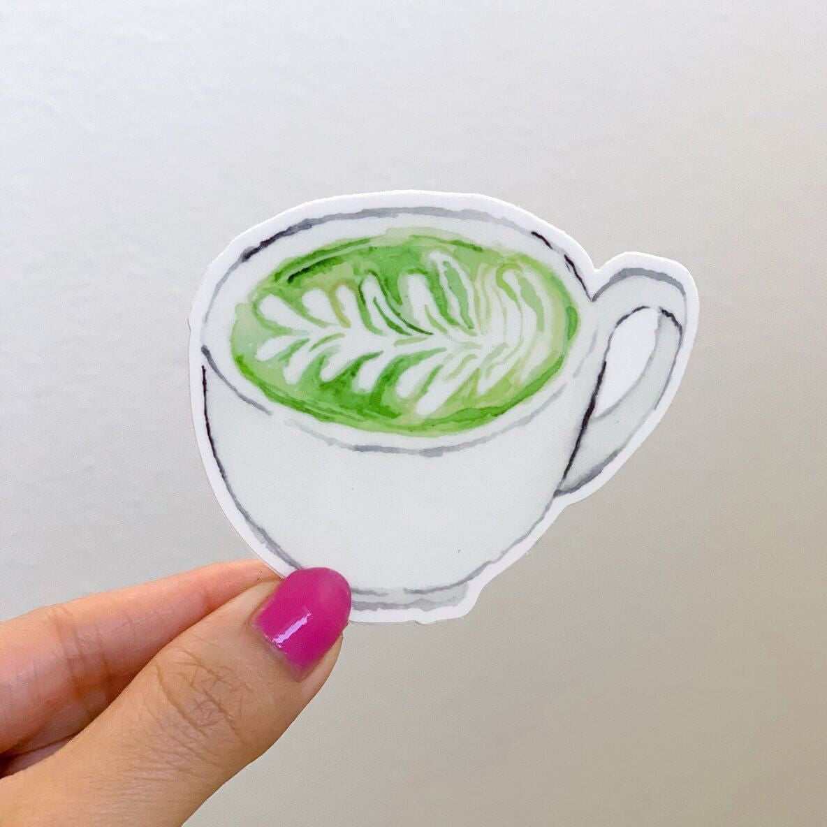 Matcha Latte Sticker by Kathy Phantastic