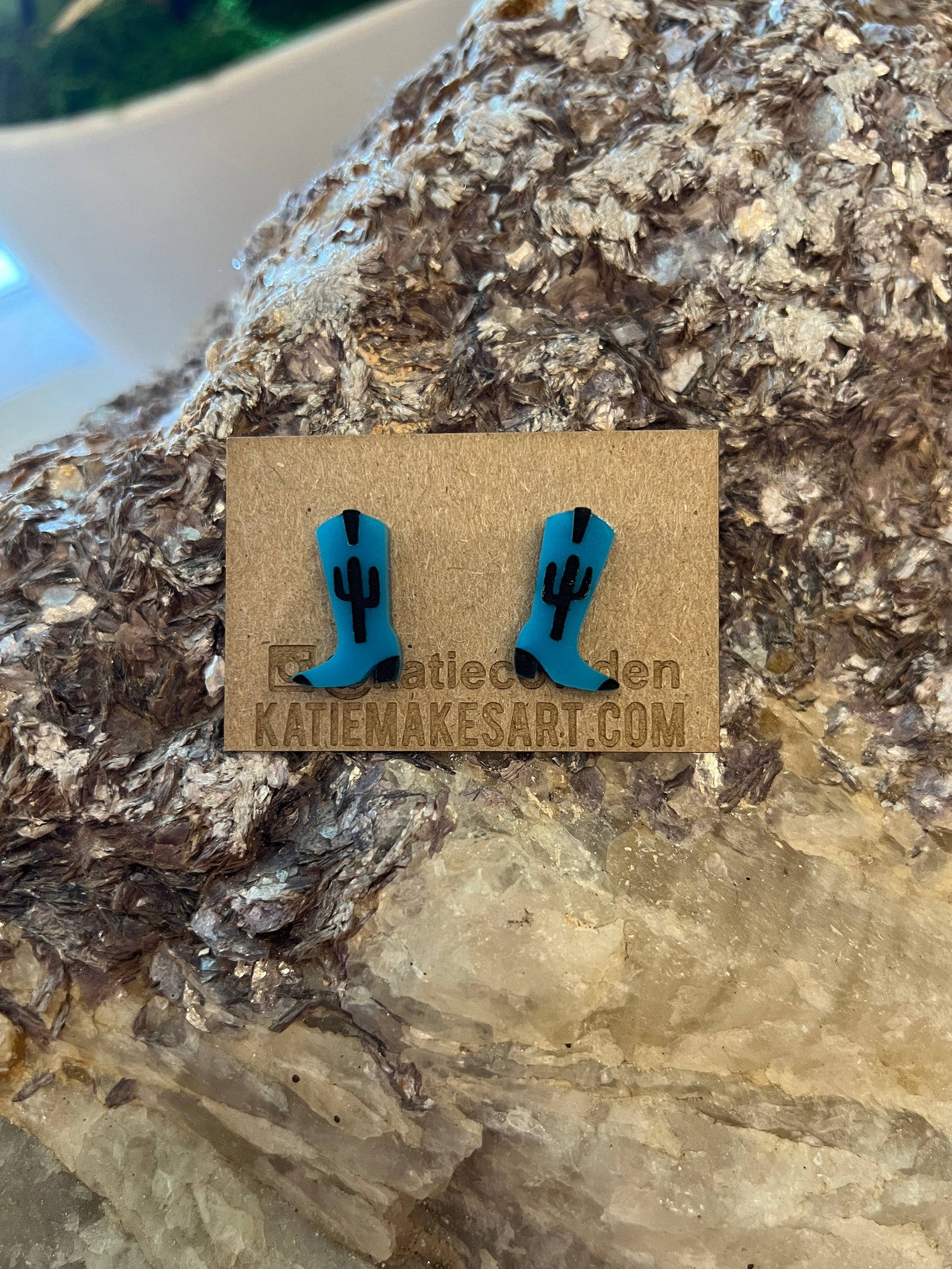 Blue Boot Earrings by Katie Cowden